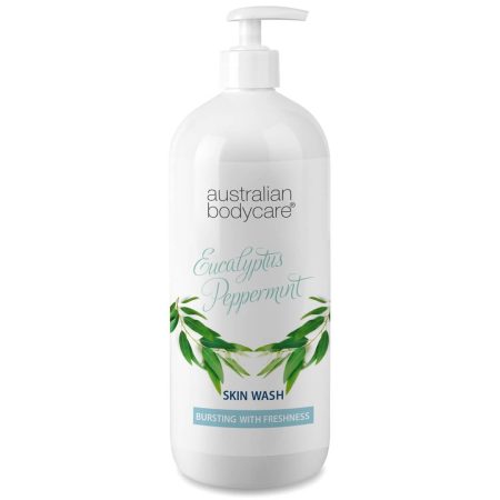 Australian Bodycare Eucalyptus Skin Wash - Duschgel för professionell användning med naturlig Tea Tree Oil och australisk eukalyptus - 1000 ml -
