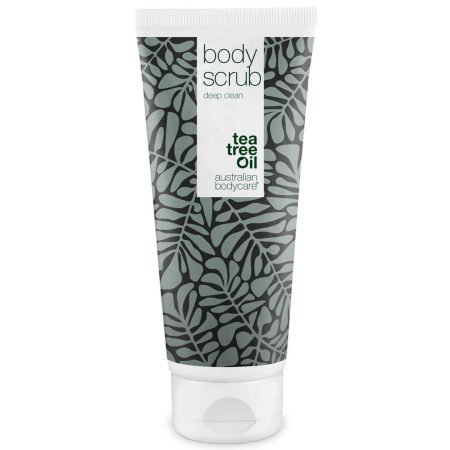 Body Scrub / Kroppsskrubb: Peeling för kroppen - Djuprengörande kroppsskrubb med 100 % naturlig Tea Tree Oil - Tea Tree Oil + Lemon