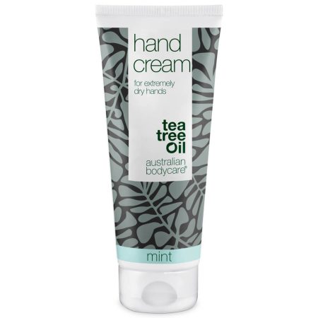 Handkräm för torra händer - för daglig vård av röda torra och spruckna händer - Tea Tree Oil + Mint
