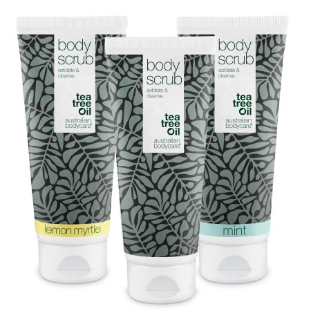 3 Body Scrub  â paketerbjudande - Paketerbjudande med tre body scrub (200 ml): Tea Tree Oil