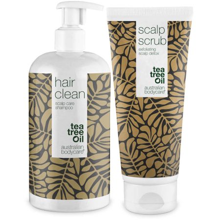 2 - pack för finnar i hårbottnen - Hårbottenskrubb och tea tree - schampo för oren hud i hårbottnen